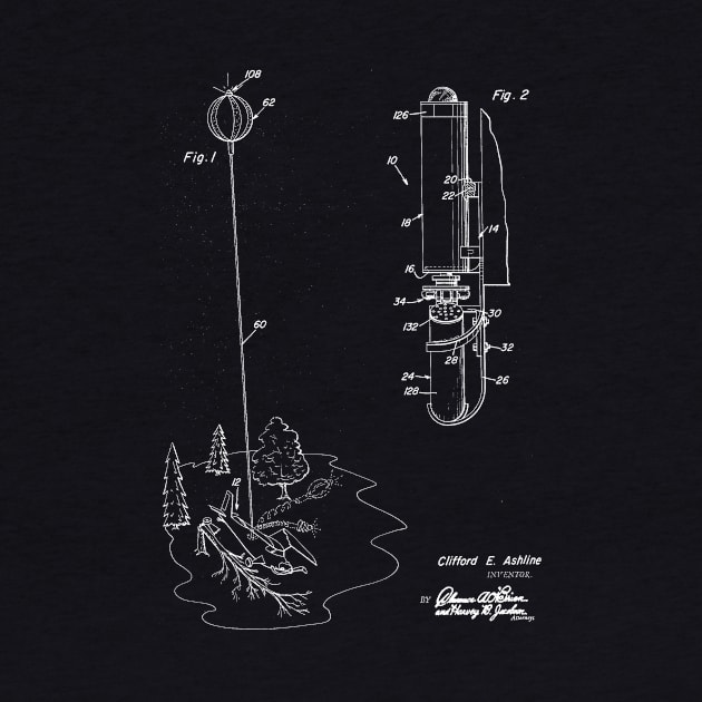 Impact Responsive Distress Signal Device Vintage Patent Hand Drawing by TheYoungDesigns